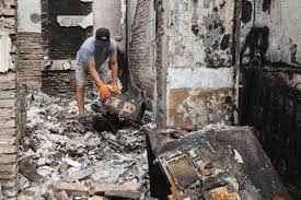 Photo Au Porge le long chemin de la reconstruction après l'incendie