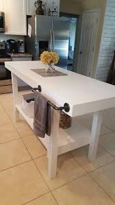 In a lot of ways, the kitchen island is similar to a table so you can borrow some design ideas from there, then add the key features that make the island special such as storage shelves, drawers or a solid top. Diy Center Island Table Counter Height Diy Kitchen Table Diy Dining Table Kitchen Table Centerpiece