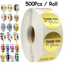 We print these stickers on a premium gloss vinyl, giving them a clean and sleek finished look. 500pcs Roll Thank You Stickers Labels Circle Stickers Label Stickers Dot Stickers Round Stickers Thank You Sticker Labels Custom Stickers Labels For Jars Envelope Sealer Sealing Craft Wedding Favours Letters Card Gifts Sealing