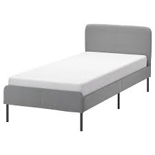 Mattress and foundation/box spring sold separately. Slattum Upholstered Bed Frame Knisa Light Gray Twin Ikea Upholstered Beds Upholstered Bed Frame Bed Frame