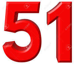 La Référence Numérique 51, Cinquante Et Un, Isolé Sur Fond Blanc, 3d,  Render Banque D'Images Et Photos Libres De Droits. Image 70027178.