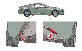 If you have a scissors jack, insert the rod and then crank, raising the jack until it connects with the car's lift point. Single Point Jacking Of Your Aston Martin Db9 Aston 1936