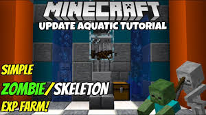 Minecraft tutorial easy new zero tick cactus farm 1 14 4. Minecraft 1 14 Zombie Skeleton Exp Farm Tutorial Works On All Platforms Youtube
