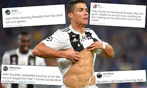 Check this player last stats: Man United Fans Mock Cristiano Ronaldo For Six Pack Celebration During Champions League Defeat Daily Mail Online