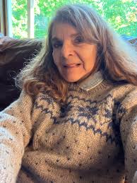 Completed stranded knit sweater project