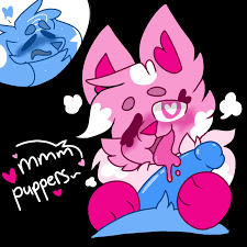 animation meme community blue fur furry heart-shaped pupils  kittydog (species) kittydog fanart looking pleasured malefemale meloucan  meloucannsfw oral oral sex penis pink fur 