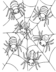 Show your kids a fun way to learn the abcs with alphabet printables they can color. Spiders On Spider Web Coloring Page Free Printable Coloring Pages For Kids