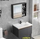 Wall Mounted High Quality Stainless Steel Bathroom Vanity American Style  Bathroom Furniture Cabinet