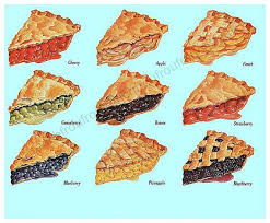 Vintage Mid Century Food Poster Apple Pies Illustration Digital Download Food Poster Vintage Food Posters Food