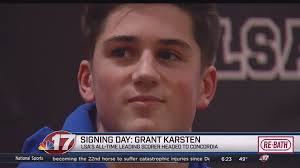 SIGNING CEREMONY: LSA's all-time leading scorer Grant Karsten signed with  Concordia University Wisconsin today!