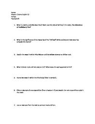 2 the adventures of huckleberry finn can best be described as: Huck Finn Quiz Chapters 1 7 By School Counseling Nyc Tpt