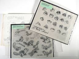 3) PHOTOSTAT Model Sheets DONALD DUCK CHIP & DALE sold at auction