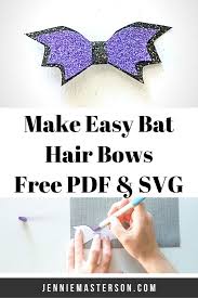 Whatever might be the purposes it can be used everywhere. Make Bat Hair Bows With A Free Svg And Template Jennie Masterson