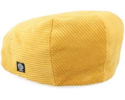 Edward Cord Mustard Flat Cap