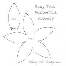 Poinsettia Printable Felt Crafts Christmas Diy Felt Poinsettia Felt Flower Template