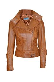 Supermodel 4110 Ladies Tan Biker Style Designer Real Nappa Italian Leather Jacket Uk 8 Us 4 Leather Jackets Women Coats Jackets Women Leather Jacket