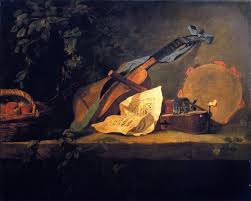 Musical Instruments And Basket Of Fruit Painting Jean Baptiste Simeon Chardin Oil Paintings Painting Fruit Painting Oil Painting