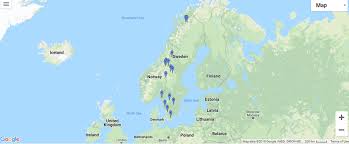 Map of sweden, satellite view. Sweden Waterfalls World Of Waterfalls