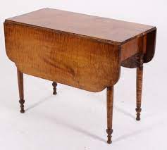 American Tiger Maple Drop Leaf Table 19th C Jul 22 2017 Litchfield Auctions In Ct Antique Drop Leaf Table Drop Leaf Table Maple Dining Table