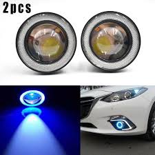 The natural solution for this problem was to develop universal retrofit kits for projector fog lights. Automotive Universal White Car Angel Eye Projector Fog Light Lens Kit Halo Led Lamp Metal Lighting Lamps