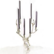 Wir haben eine große und abwechslungsreiche auswahl an kerzenleuchtern in allen größen, formen und materialien. Kerzenhalter Kerzenstander Hirsch Hirschgeweih Silber Aluminium 52 Cm Fur 6 Kerzen Flourou Luxury Interior Design Art