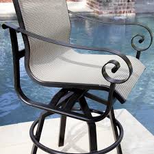 La Salle Sling Swivel Patio Bar Stool By Lakeview Outdoor Designs La Salle Sling Swivel Patio Bar Stool Outdoor Bar Stools Bar Stools Counter Height Bar Stools