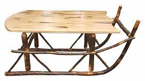 Amish centennial mission enclosed lift top coffee table with doors from $970. Hickory Sleigh Coffee Table Ez Mountain Rustic Furniture