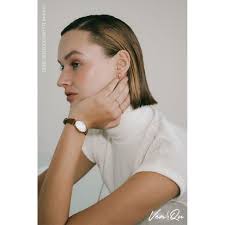 Dome-Rosegold/White (Brown leather)