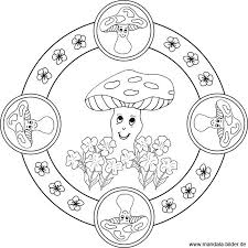 Eine runde form, einen mittelpunkt und verschiedene muster. Pilze Mandala Ausmalbild Zum Ausdrucken Und Ausmalen Mandalas Zum Ausdrucken Ausmalbilder Mandala Ausmalbilder Zum Ausdrucken