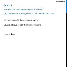 Draw and interpret a frequency tree Ex 3 2 5 Tell Whether True Or False I The Mode Is Always