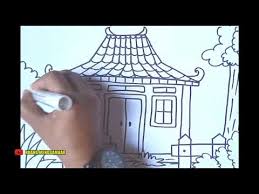 60 gambar sketsa rumah adat indonesia terbaru rumah adat adalah rumah yang sudah menjadi adat turun temurun bagi suatu suku. Cara Menggambar Rumah Joglo Youtube