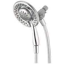 Delta Chrome 4 Spray Dual Shower Head 1 75 Gpm 6 6 Lpm Lowes Com In 2020 Adjustable Shower Head Shower Heads Dual Shower Heads