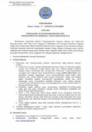 Rekrutmen bnn seleksi cpns 2021, cek 148 formasi untuk lulusan d3 sampai s1, begini cara daftarnya. Pengumuman Pengadaan Cpns Badan Narkotika Nasional 2019 154 Formasi