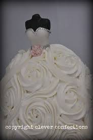 Another Wedding Gown Cake Buttercream With Fondant Bodice Rhinestone Accents For Added Bling A P Wedding Gown Cakes Wedding Dress Cake Wedding Shower Cakes