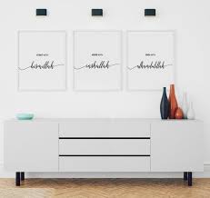 3 Poster Set Start With Bismillah Hope With Inshallah End With Alhamdulillah Alhamdulillah Wall Art Designs Poster