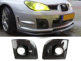 Lower Bumper Carbon Fiber Fog Light Cover For Subaru Impreza Wrx Sti