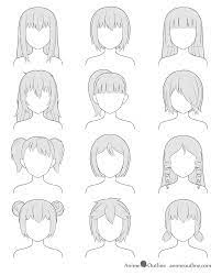 How to draw anime hair for girls. How To Draw Anime And Manga Hair Female Animeoutline
