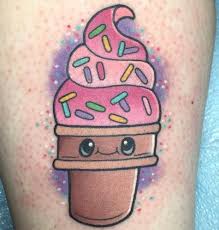 In fact, it may be the single most iconic celebrity tattoo of the last decade. Guy With Ice Cream Tattoo On Face Elegant Arts Tattoo