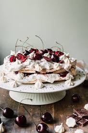 Vegan Black Forest Pavlova Meringue Cake My Berry Forest Recipe Meringue Cake Pavlova Food