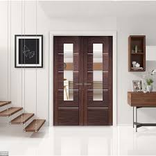 Portici Walnut French Doors Portici Walnut Fully Finished Door Pair The Walnut Portici Pair Uses The Contemporary Doors Walnut Doors French Doors Interior