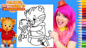 Back then he was knowns as the 'scarlet …. Coloring Daniel Tiger Tigey Coloring Page Prismacolor Pencils Kimmi The Clown Youtube