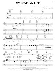 Abba My Love My Life From Mamma Mia Here We Go Again Sheet Music Notes Chords Score Download Printable Pdf Sheet Music Clarinet Sheet Music Sheet Music Notes