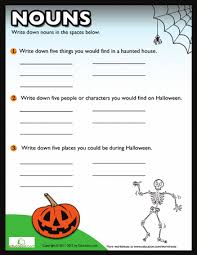 Halloween Nouns Nouns Worksheet Nouns Halloween Word Work