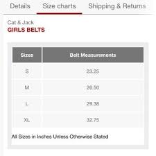 View men's, women's and kids' uk/us clothing & shoe size conversion chart for the right fit. Cat Jack Accessories Pink Belt Poshmark