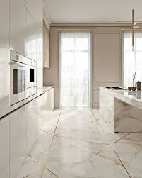 Marble Floor With Gold Grout Floor Design Marble Kitchen Island Elegant Kitchens