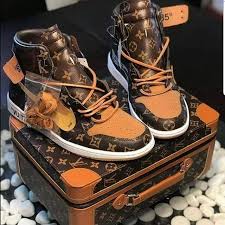 Louis Vuitton X Off White X Air Jordan 1 Louis Vuitton Jordans Custom 300 Case Included Louis Vuitton Shoes Sneakers Louis Vuitton Shoes Shoes