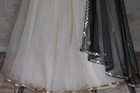 Purplepink couture by sadaf momin offers exclusive range of woman ethnic wear, be it bridal wear or bridemaid we have it for all. Shop Online Black And Off White Mirror Work Silk Lehenga With Dupatta Pure Elegance