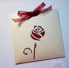 Faire Part Pochette Rose Ivoire Irise Bordeaux 1 Festa De Casamento Convite