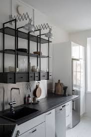 Amazing gallery of interior design and decorating ideas of modern kitchen shelves in kitchens by elite interior designers. Photo By Paulina Salonen Kitchen Shelf Design Industrial Decor Kitchen Industrial Kitchen Shelves