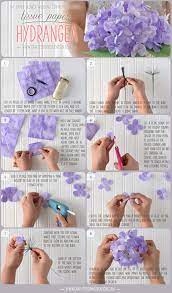 Diy Tissue Paper Hydrangea Paper Flower Tutorial Paper Flowers Diy Wedding Paper Flowers Diy